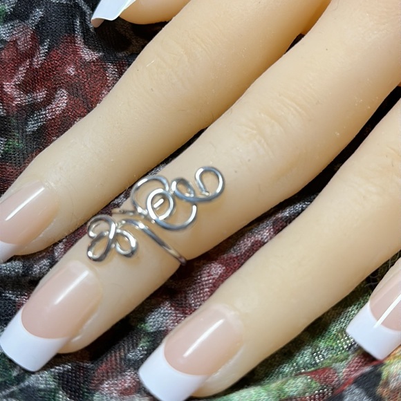 Sterling Silver Toe Ring- Adjustable Unique Toe Ring-Midi/Knuckle Ring- FS#34 - Picture 11 of 12